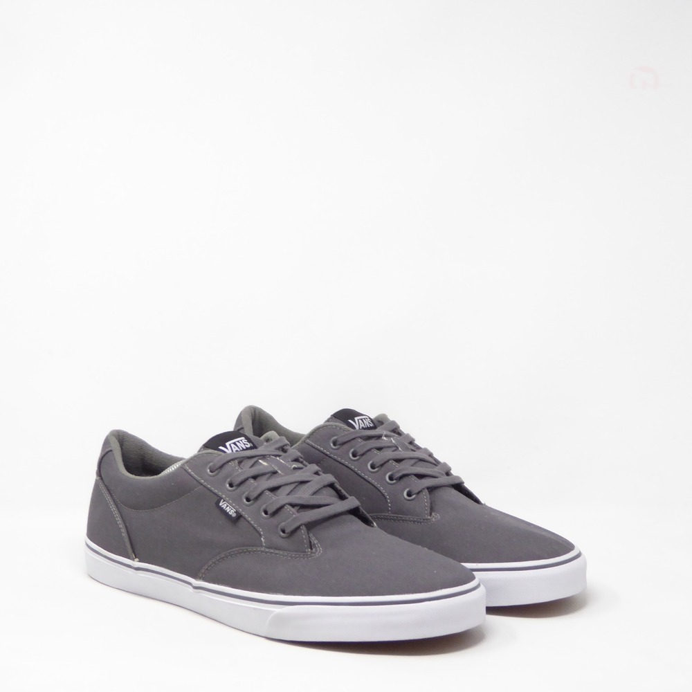 Vans Mens Atwood Low Top Sneakers Gray Canvas Size 13